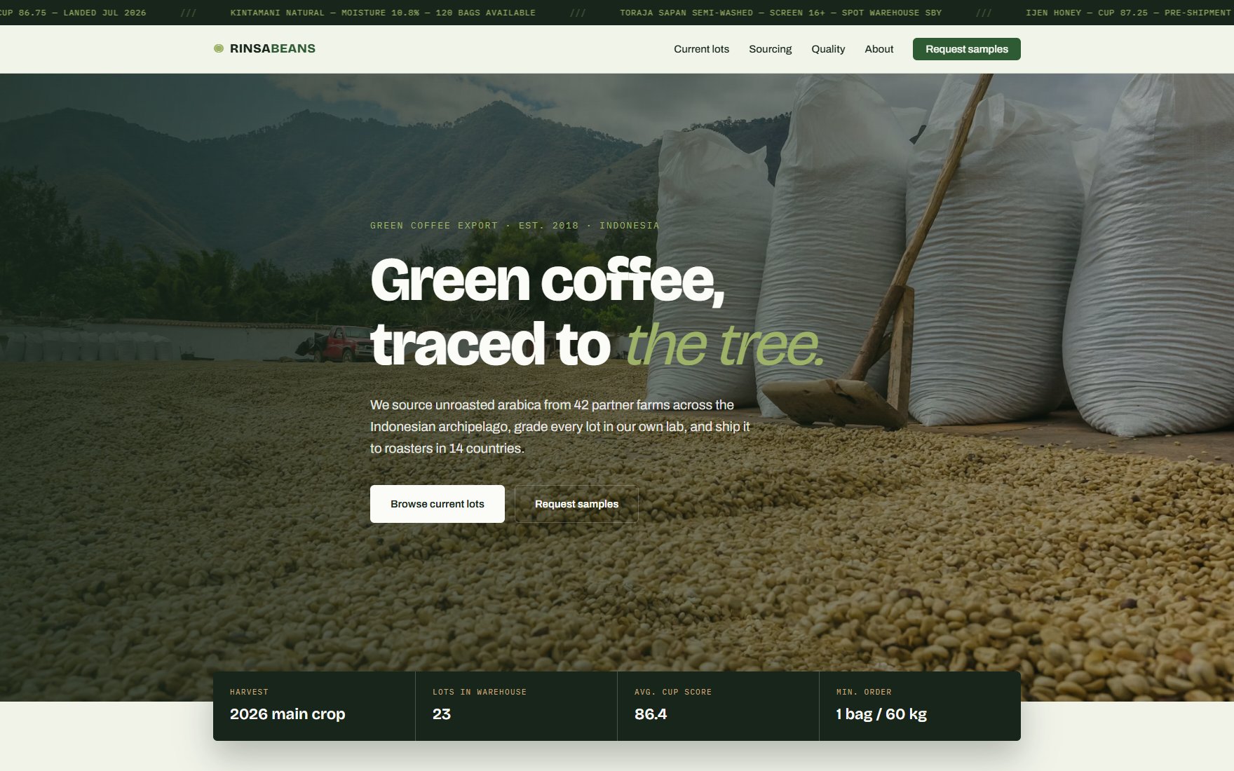 Greenbean Supplier preview